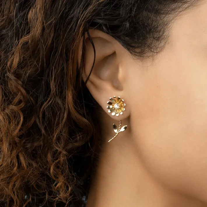 The Last Line Arrow Flower Earring