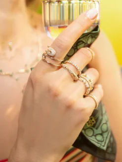 The Last Line Bamboo Pavé Ring