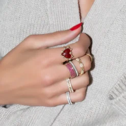 The Last Line Bamboo Pavé Ring