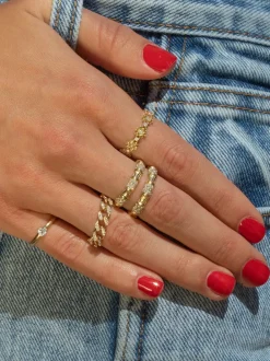 The Last Line Bamboo Pavé Ring