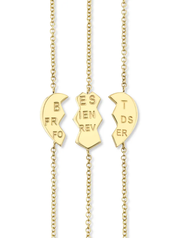 The Last Line Best Friends Forever Heart Bracelet Set
