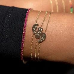 The Last Line Best Friends Forever Heart Bracelet Set