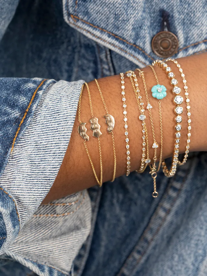 The Last Line Best Friends Forever Heart Bracelet Set
