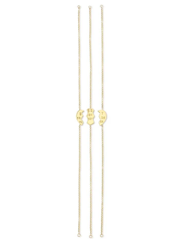 The Last Line Best Friends Forever Heart Bracelet Set