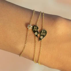 The Last Line Best Friends Heart Bracelet Set