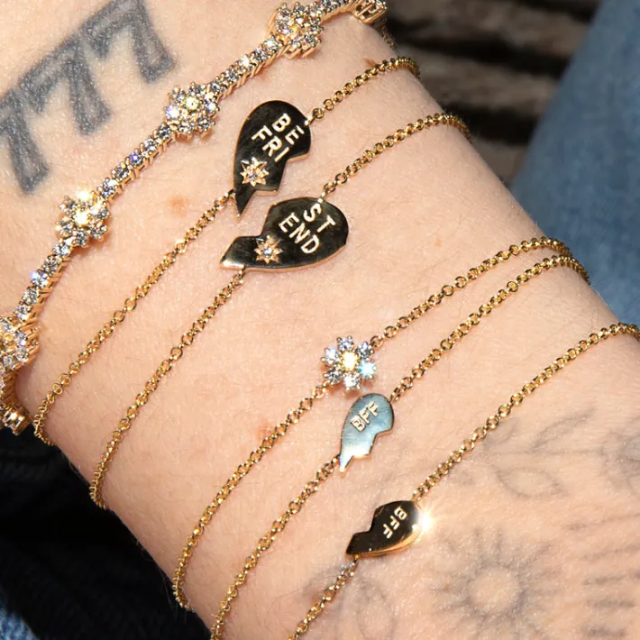 The Last Line Best Friends Heart Bracelet Set
