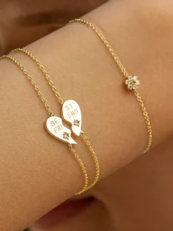 The Last Line Best Friends Heart Bracelet Set