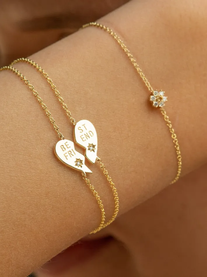 The Last Line Best Friends Heart Bracelet Set