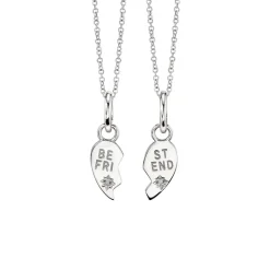 The Last Line Best Friends Heart Pendant Set
