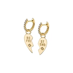 The Last Line Best Friends Hoop Charm Set