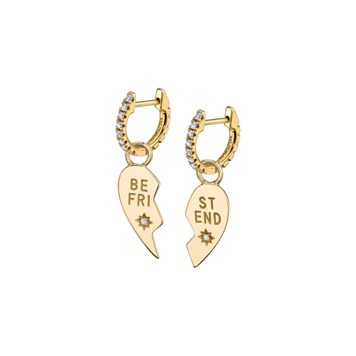 The Last Line Best Friends Hoop Charm Set