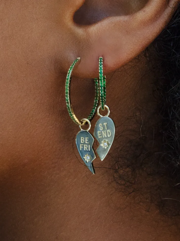 The Last Line Best Friends Hoop Charm Set