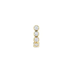 The Last Line Bezel Curve Earring