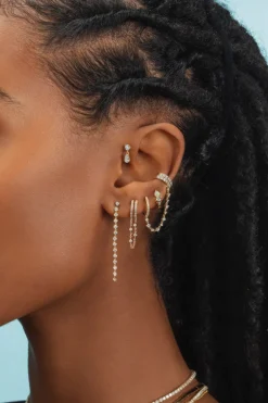 The Last Line Bezel Drop Earring