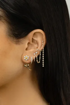 The Last Line Bezel Drop Earring