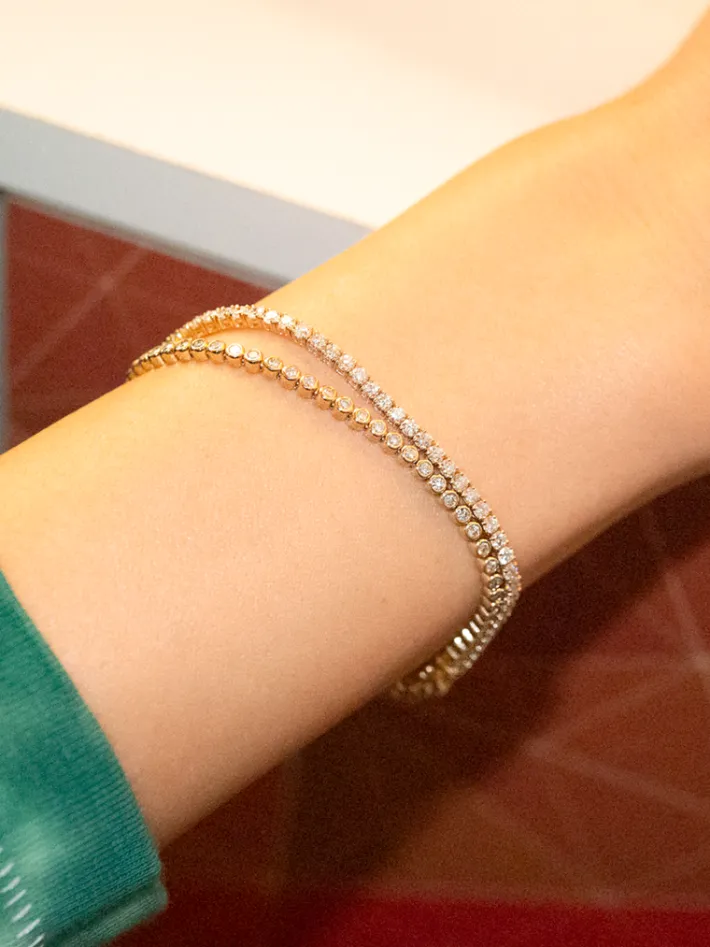 The Last Line Bezel Tennis Bracelet