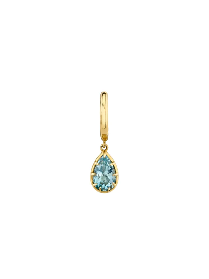 The Last Line Bubble Teardrop Slim Hoop