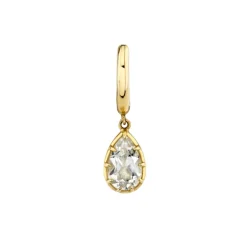 The Last Line Bubble Teardrop Slim Hoop