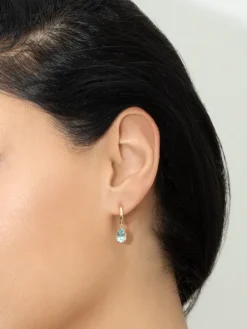 The Last Line Bubble Teardrop Slim Hoop