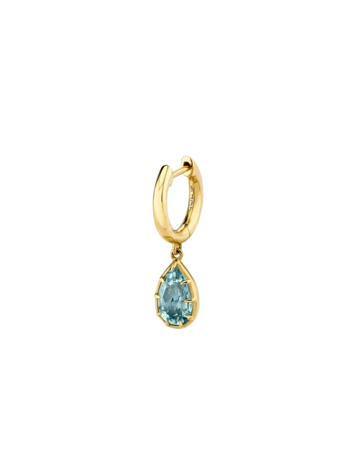 The Last Line Bubble Teardrop Slim Hoop