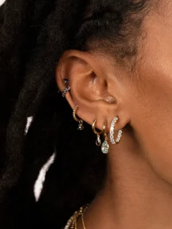 The Last Line Bubble Teardrop Slim Hoop