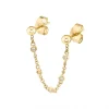 The Last Line Connected Sphere Stud Earring