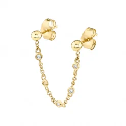 The Last Line Connected Sphere Stud Earring