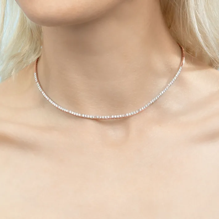 The Last Line Crescent Eternity Necklace