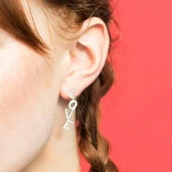 The Last Line Custom Lettering Earring