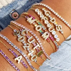 The Last Line Custom Mini Personalized Tennis Bracelet