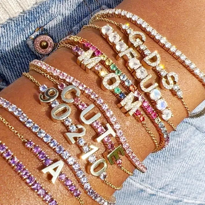 The Last Line Custom Mini Personalized Tennis Bracelet