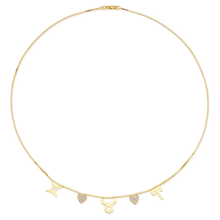 The Last Line Custom Zodiac Love Necklace