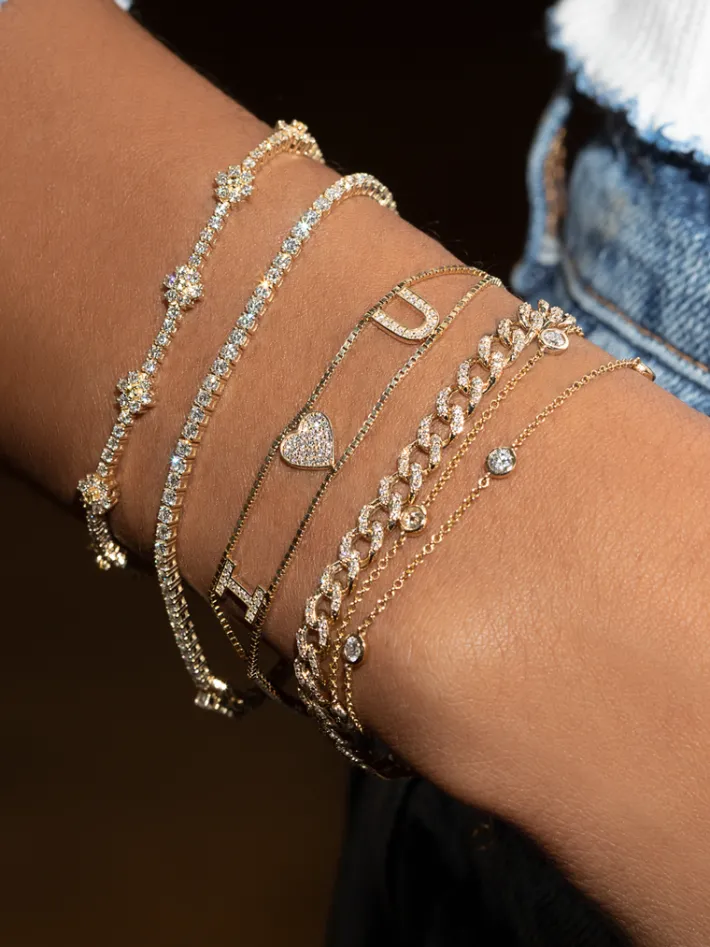 The Last Line Diamond I Love You Chain Bracelet