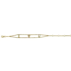 The Last Line Diamond I Love You Chain Bracelet