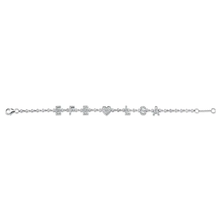 The Last Line Diamond Personalized Bezel Link Bracelet