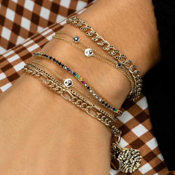 The Last Line Enamel Charm Bracelet