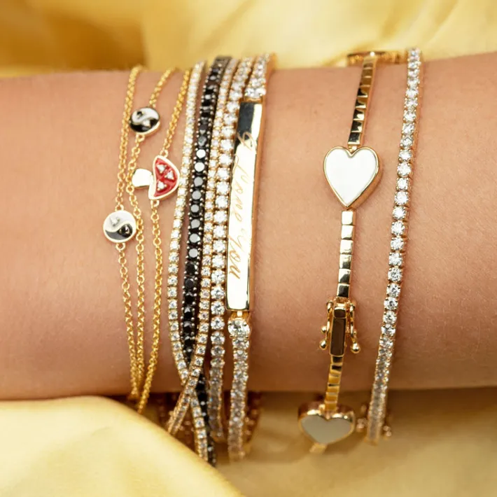 The Last Line Enamel Charm Bracelet