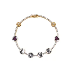 The Last Line Enamel Love Tennis Bracelet