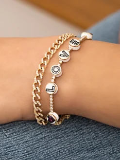The Last Line Enamel Love Tennis Bracelet