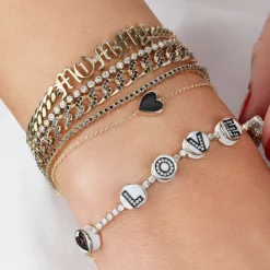 The Last Line Enamel Love Tennis Bracelet
