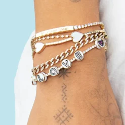 The Last Line Enamel Love Tennis Bracelet