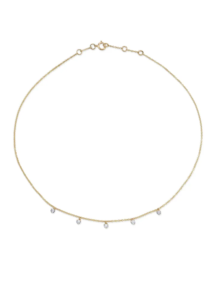 The Last Line Five Solitaire Necklace