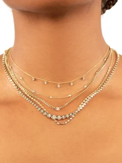 The Last Line Five Solitaire Necklace