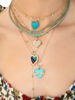 The Last Line Five Solitaire Necklace