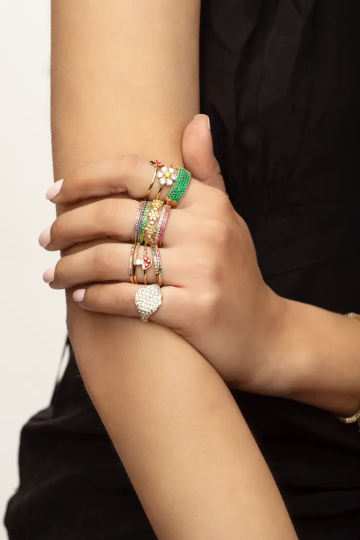 The Last Line Flower Eternity Ring
