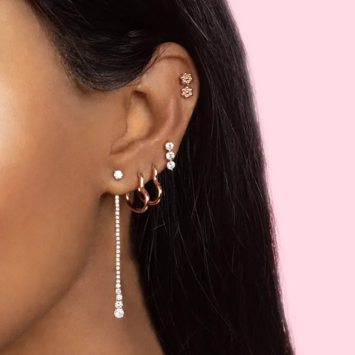 The Last Line Flower Stud Earring
