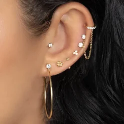 The Last Line Flower Stud Earring