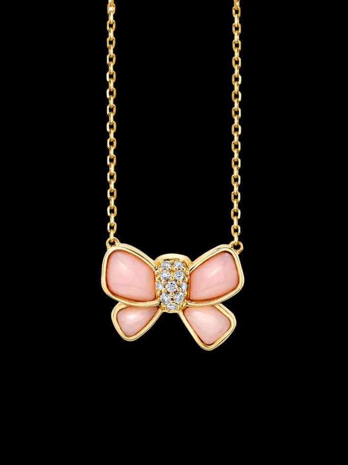 The Last Line Hand Carved Bow Necklace