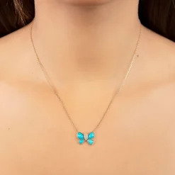 The Last Line Hand Carved Bow Necklace