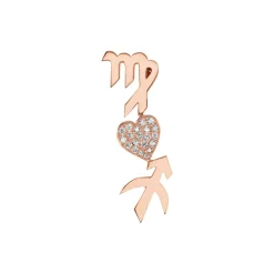 The Last Line Heart and Zodiac Earring